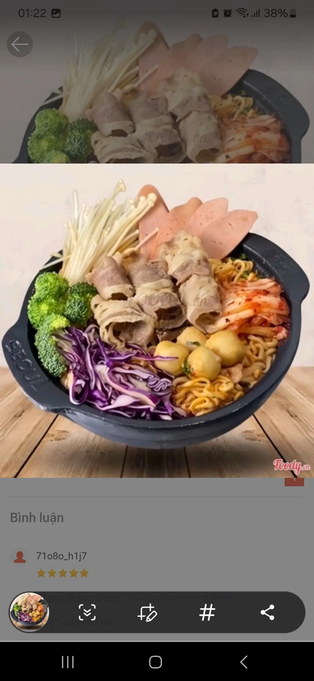 Hình ảnh Mỳ Cay kim chi bò ba chỉ 