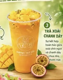 Hình ảnh trà xoài chanh dây - ly 500ml