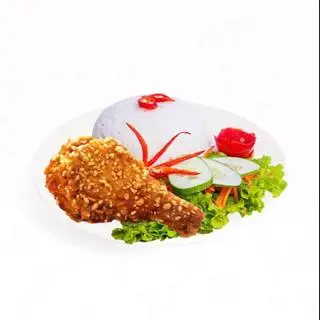 Hình ảnh Cơm gà sốt mắm tỏi