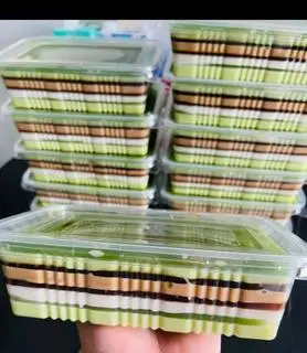 Hình ảnh Rau câu sữa dừa cà phê lá dứa hộp 500gr