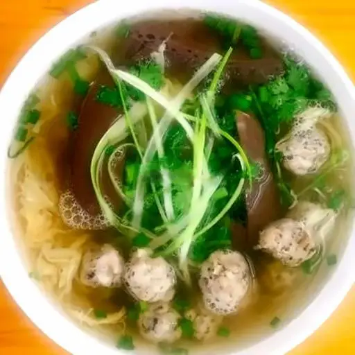 Hình ảnh Canh măng tiết mọc - Bún khô - Nộm ngan