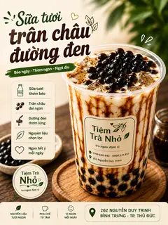 Hình ảnh Sữa tươi trân châu đường đen