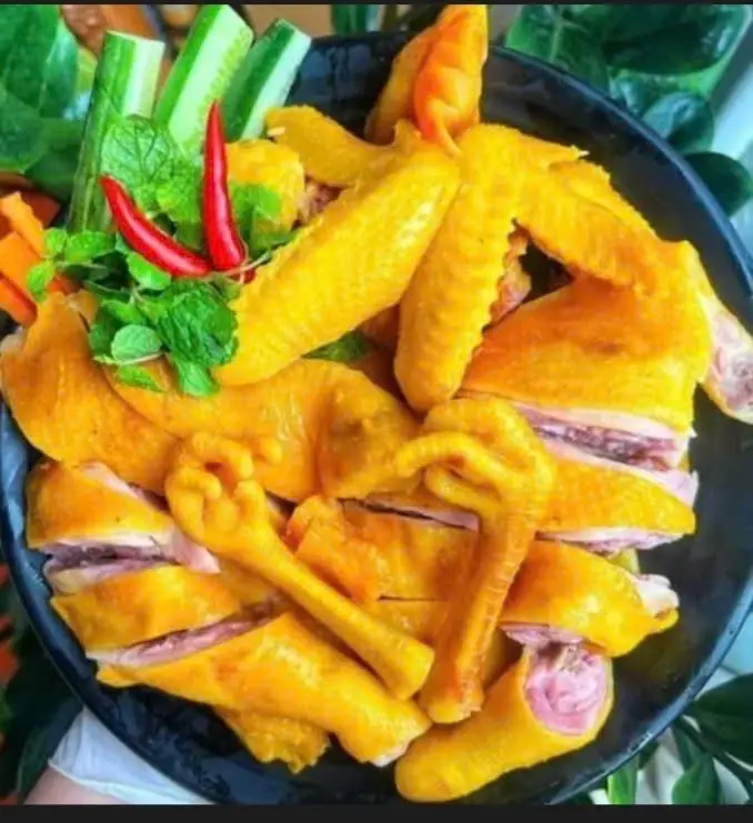 Hình ảnh Hai con gà ủ muối không đầu, không chân 