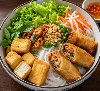 Hình ảnh bún chả giò 
