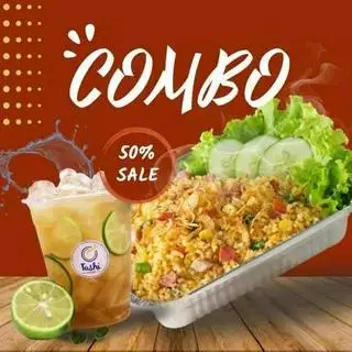 Hình ảnh CB - Cơm chiên dương châu + Trà chanh