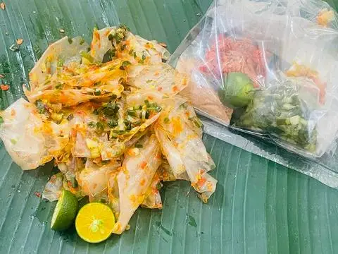 Hình ảnh Bánh tráng mỡ hành