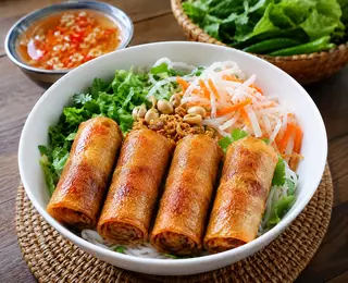 Hình ảnh Bún Chả Giò Giòn Rụm