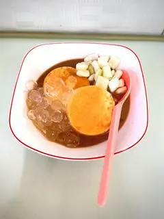Hình ảnh Flan topping dừa+trân châu trắng sữa tươi cafe 