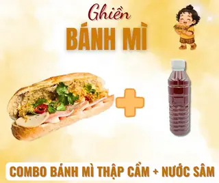 Hình ảnh Bánh mì thập cẩm+ nước sâm mát lạnh