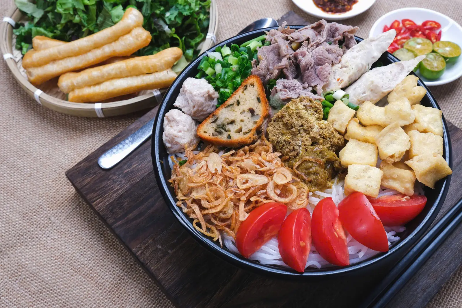 Hình ảnh Bún riêu Cua đầy đủ không trứng