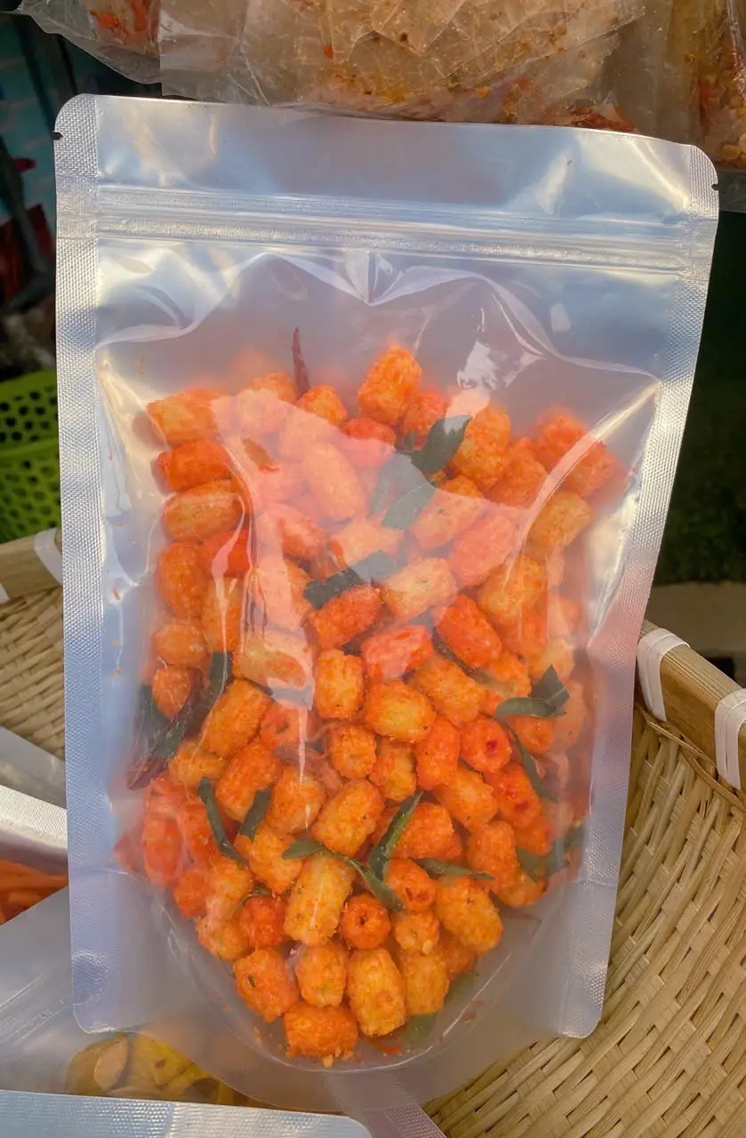 Hình ảnh Nui chiên bò lá chanh bịch 200gr