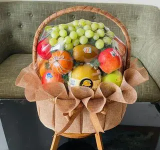 Hình ảnh Giỏ trái cây size trung tone nâu