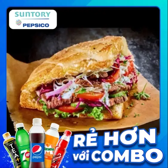 Hình ảnh  Bánh mỳ Doner (Đặc biệt)+ 01 Pepsi 