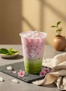 Hình ảnh Matcha latte Sakura (hoa anh đào)-700ml