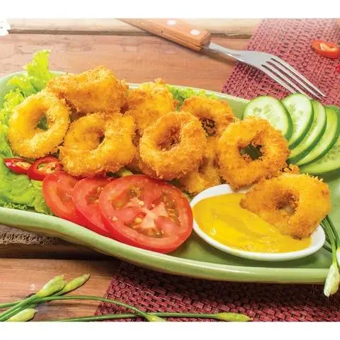 Hình ảnh mực vòng chiên