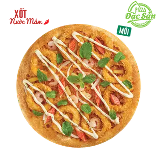 Hình ảnh Pizza Hải Sản Calamari Xốt Nước Mắm
