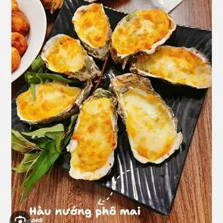 Hình ảnh 5 con hàu nướng phô mai