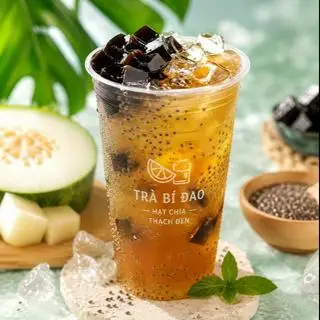 Hình ảnh Trà bí đao hạt chia thạch đen size M 