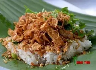 Hình ảnh Xôi gà xé sốt bơ tỏi