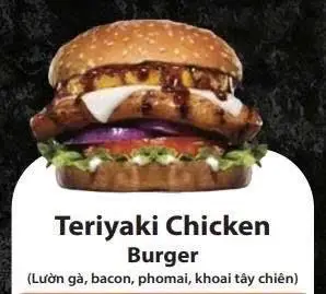 Hình ảnh Teriyaki chicken burger