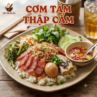 Hình ảnh Cơm Thập Cẩm ( Bì , Lạp Xưởng , Trứng kho , Chả Hấp )