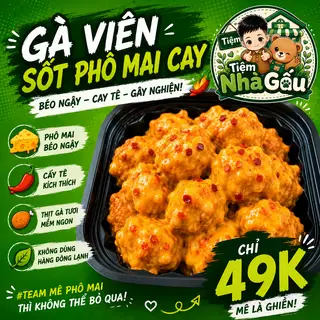 Hình ảnh gà viên chiên phomai cay 
