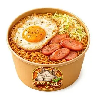 Hình ảnh Mì Indomie trứng ốp la rau củ 