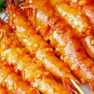Hình ảnh tôm nướng hạt mắc kén 5 con to
