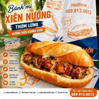 Hình ảnh Bánh mì Thịt xiên nướng