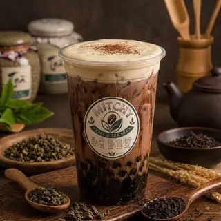 Hình ảnh Hồng Trà Sữa Nướng Cacao Phủ Kem Mặn