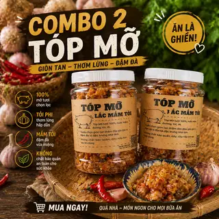Hình ảnh COMBO 2 Tóp Mỡ (Nhỏ) Da Giòn Rim Mắm Tỏi - Tiệm Nhà Chíp