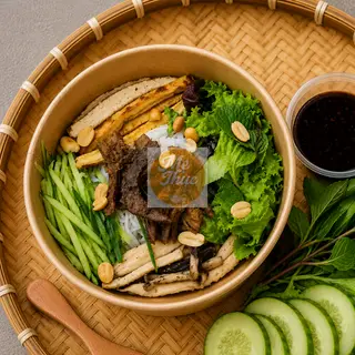 Hình ảnh Bún Nước Tương Chay Nấm Nướng