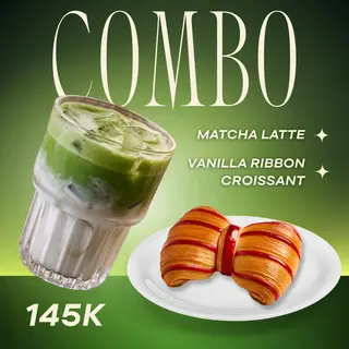 Hình ảnh COMBO MATCHA LATTE & VANNILA CROSSANT