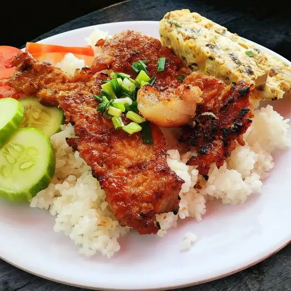 Hình ảnh Cơm Sườn nướng+Trứng Hấp