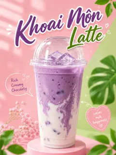 Hình ảnh khoai môn latte