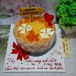 Hình ảnh Bánh Bông Lan Trứng Muối Sinh Nhật Size 15cm