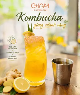 Hình ảnh Kombucha gừng chanh vàng