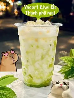 Hình ảnh Sữa chua Kiwi lắc (Sẵn Topping ngẫu nhiên)