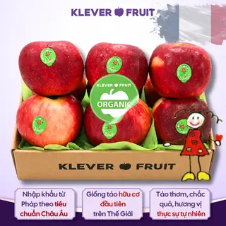 Hình ảnh Táo Juliet Organic Pháp size to - khay 09 quả ~ 2.25kg - Organic French Apples - Klever Fruit