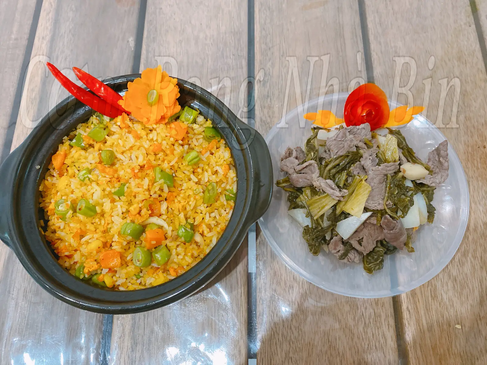 Hình ảnh Cơm Rang Dưa Bò kèm 1 ly coca
