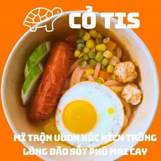 Hình ảnh Mì Trộn Udon Xúc Xích Trứng Lòng Đào Sốt Phô Mai Cay
