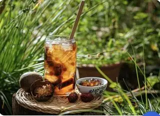 Hình ảnh trà bí đao hạt chia trân châu trắng