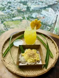 Hình ảnh Combo "bình yên trong vị sầu" ( Xôi sầu riêng size nhỏ + nước ép thơm )