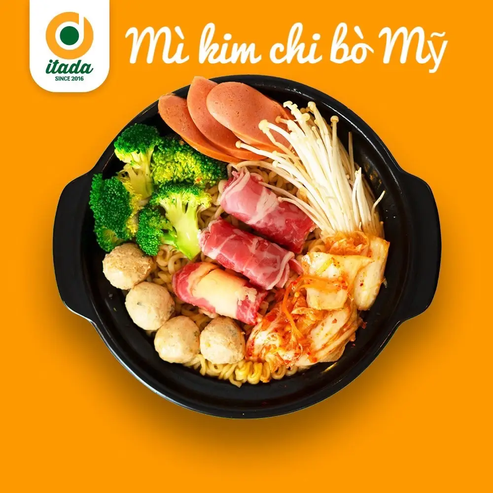 Hình ảnh Mì cay bò Mỹ, Kim Chi