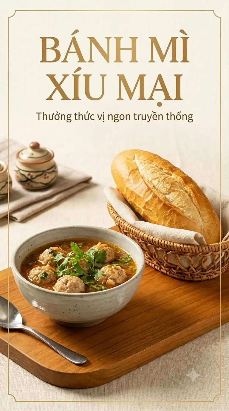 Hình ảnh Bánh mì xíu mại