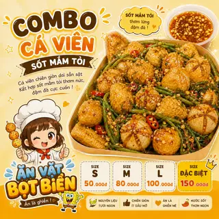 Hình ảnh Combo Cá Viên Chiên Sốt Bơ Mắm Tỏi ( Thập Cẩm ) size L
