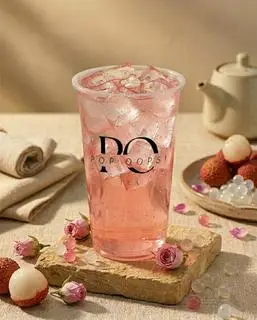 Hình ảnh Trà Vải Hoa Hồng - POP!TEA