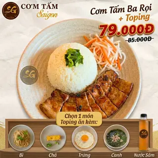 Hình ảnh Combo Cơm Tấm Ba Rọi + Toping