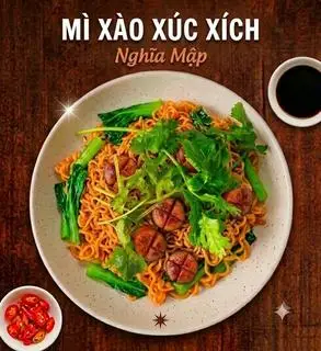 Hình ảnh Mì Xào Xúc Xích