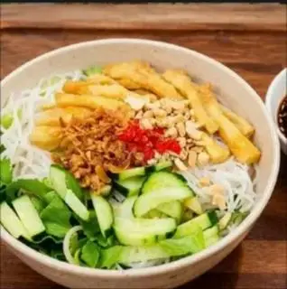 Hình ảnh Combo Bún Nước Tương Đậu Hủ Chay + 1 Ly Rau Má Đường